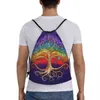 Tree of Life Swirl et arc-en-ciel cordon de crampon femmes hommes hommes gymnase sport sackpack pliables vikings sac de formation sac i6xi #