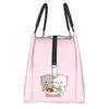 Leuke Anime Kat Lunch Tas Carto Retro Lunchbox School Draagbare Tote Voedsel Zakken Print Koeltas l4rH #