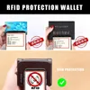 men's Wallets RFID Blocking Genuine Leather Trifold Busin Short Purse Wallet for Men with ID Window and Credit Card Holder n89E#