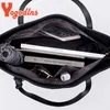 Yogodlns Fi Black Tote Sac pour femmes Pu Leather Sac à épaule de grande capacité Sac Handle Simple Color Color Handbag Shop L2GX #