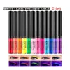 12 stks/zak UV-licht Neon Eyeliner Pen Gekleurde Vloeibare Eyeliner Waterproof Eyeliner Potlood Dunne Wit Bruin Rode Eyeliner Make-up 240325