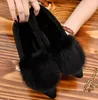 Casual Shoes Winter Mink Hair Point Toe Flats Big Size 34-41 Fur Moccasins Ladies Pu and Plush Inside Plat Slip On Mules Women Loafer