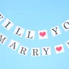 Partijdecoratie 3 m huwelijksaanzoek banner bruiloft voorstel wil je met me trouwen met me slingeren rekwisieten wididng bunting