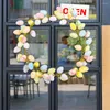 Guirlande d'œufs de pâques, fleurs décoratives, 36cm, 1 pièce, décoration de maison, pendentif de porte suspendue, ornement pour fête de Festival de vacances