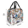 Grays Anatomy Characters Collage Sac à lunch Refroidisseur thermique Boîte à lunch isolée pour femmes Enfants Travail École Nourriture Pique-nique Sacs fourre-tout r9oT #