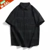 Camicie casual da uomo di buona qualità Uomo Estate Plaid Uomo Abbigliamento maschile Gioventù Ragazzo Giappone Moda coreana Plus Size 4XL 5XL Nave libera