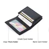 Luxe Mannen Koe Lederen Busin Kaarthouder Kleine Bifold Card Portemonnee Creditcard Case Slim Purse Houders voor Mannen 11pF #
