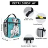 Engelse bull terrier geïsoleerde lunchtassen voor vrouwen kawaii schattige doge draagbare thermisch koeler lunch lunchbox kinderen school kinderen d0rw#