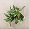 Decorative Flowers Artificial Green Plants Leaves Changing Color Wood Flower Indoor And Outdoor Decoration Simulation Plant Plastic Gray