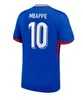 S-4XL 2024 Franska tröja Mbappe Soccer Jerseys Dembele Coman Saliba Kante Maillot de Foot Equipe Maillots Griezmann Kids Men Women Player 24 25 Football Shirt 999