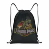 Jurassics Parks Sac à dos à cordon Femmes Hommes Sport Gym Sackpack Pliable Dinosaur World Sac de formation Sack f8LC #