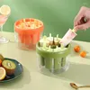 Baking Moulds Ice Cream Popsicle Molds Tool DIY Cube Tray 8-Grid Fruit Juice Maker Box Refrigerator Kitchen Gadgets Accessories