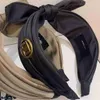 Com caixa f-letra bowknot designer mulheres headbands marrom padrão clássico moda meninas headband cabelo hoop headwrap presente de natal namorada1syt