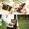 Contact's Greil Leather Femmes portefeuille courte Bifold Hasp Rfid Purse Carte Holder Pornets Coin Sacs Female Slim Wallet Mey Clip T2O1 #