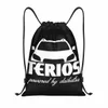 Terios Cordon Sac à dos Femmes Hommes Sport Gym Sackpack Pliable Shop Sac Sack e1WR #