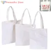 1pc kremsi beyaz tuval dükkan çantaları omuz çantası tote alışveriş çantası diy boya doğal pamuklu kadınlar için doğal pamuk