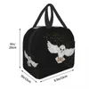 Halen Owl Flight Thermal Isolated Lunch Bag Women Witch Magic Portable Lunch Tote for Work School Travel Storage Food Box A2HN#