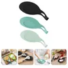 Kitchen Storage 3 Pcs Silicone Spoon Mat Holder Utensil Rest For Desktop Daily Use Household Scoop Table