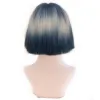 Peruker houyan syntetisk kort våg bob rakt hår peruk slår kvinnlig guldblå ​​cosplay lolita peruk heatresistant peruk