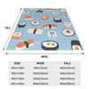 Couvertures Couverture douce et durable Bureau de voyage Sushi Rouleau Jeter la nourriture japonaise Bleu Flanelle Couvre-lit Chambre Graphique Canapé-lit Couverture