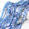 Groothandel blauwe schaal kralen zoetwater heishi kraal parel parel losse geverfde kralen voor sieraden maken diy nekhalce armband 15 ''
