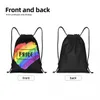 rainbow LGBT Pride Drawstring Backpack Women Men Gym Sport Sackpack Portable Gay Lesbian Training Bag Sack h1HT#