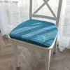Poduszka/poduszka dekoracyjna Minimalistyczny styl Chenille Home Siet Pads Solid Kolor zagęszczony mata stołka biurowego 40x43cm Podkowy w kształcie jadalni Poduszka Y240401
