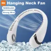 Irrigator Xiaomi Youpin Portable Hanging Neck Fan Folding Bladeless Mute Rechargeable 5000mAh Summer 360 °Digital Display Hanging Neck Fan