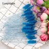 Brosse Lanjinglin 5/50 PCS / Pack Pack Crystal Crystal Makeup Makeup Brosse Diamond Handle Mascara Wands Cousshes Brush Extension Outils