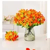 Decorative Flowers Silk Simulation Lyme Lily Bouquet Fake Flower Room Interior And Exterior Artificial Floral Yellow Lilies