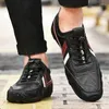 Casual skor män läder mångsidiga dagliga sneakers loafers bekväma mjuk körning antislip bärbara gånglägenheter