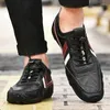 Zapatos informales de cuero para hombre, zapatillas de deporte versátiles para uso diario, mocasines, cómodos, suaves, antideslizantes, para caminar