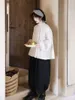 سراويل نسائية يابانية النساء موري الربيع الربيع الفضفاضة لون الصلبة