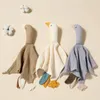 Blankets Cute Swan Baby Cotton Comforter Blanket Born Cartoon Sleeping Dolls Sleep Toy Soothe Appease Towel Bibs Saliva