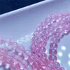 Länkarmband 5mm naturliga rosa topas armband mode kristall kvartsspetsar juveler smycken reiki helande gåva för kvinnor 1 st