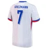 2024 BENZEMA MBAPPE camisetas de fútbol versión del jugador GRIEZMANN POGBA 24/25 French Coupe du monde equipo nacional francia GIROUD fans KANTE Camisetas de fútbol