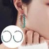 Dangle Earrings Metal Plated Turquoise Boho Chic Hoop Set Vintage Circle Statement Jewelry For Women Wedding