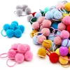 Dog Apparel Pets Dogs Cats Solid Pompoms Hair Bow Cute Bows Girl Puppy Rubber Accessories Care Supplies