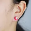 Ohrstecker, Neon-Emaille-Punkte, 10 mm, rund, Perlen, 5A CZ, einfacher und klassischer Modeschmuck für Frauen und Mädchen, Großhandel