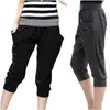 Pantaloni da donna Pantaloni da equitazione elasticizzati in morbida seta di latte di grandi dimensioni 6XL 7XL 8XL Pantaloni estivi Capri al polpaccio Mamma