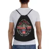 Läs Route 66 Motorcyle Bikers DrawString ryggsäck Sports Gym Bag For Women Men USA Highways Training Sackpack F95o#