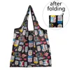 nyl Eco Shop Bags Storage Sturdy Portable Fr Grocery Kawaii Reusable Foldable Small Tote Travel Machine Wable t9sa#