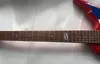 Dean Razorback personnalisé Dimebag Rebel Guitare électrique rouge Couleur transparente 258