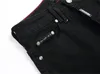 fioletowe dżinsy męskie luksusowe dżinsy projektant dżinsów w stos spodni motocyklowy haft haft rozerwany dla trendów dżinsy męskie łzy europejskie dżinsowe spodnie męskie #9401
