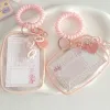 pink Color Photocard Holder Korean Fi Solid Color Kpop Idol Photo Card Organizer Kawaii Student Card Holder with Pendant F6NS#