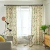 American Style CurtainFresh Pastoral Semi Shading Curtain for Living Room Sovrum Study Bay Window Screen Cardin Custom 240322