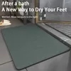 Tapis de bain pour salle de bain, antidérapant, gris, en mousse à mémoire de forme, à séchage rapide