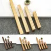 Natural Wood Modern Simple Handle Drawer Cupboard European Wardrobe Wooden Knobs Drawer Door Pulls Furniture Hardware