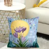 Almofada vintage floral capa sol chuva planta bohemia fronha casa sofá cadeira decoração estética do quarto