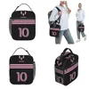 piłka nożna MIS Izolowane termiczne torby na lunch do szkoły piłkę nożną MIED Pink logo torba na jedzenie ctainer termiczne chłodnica lunchu V69B#